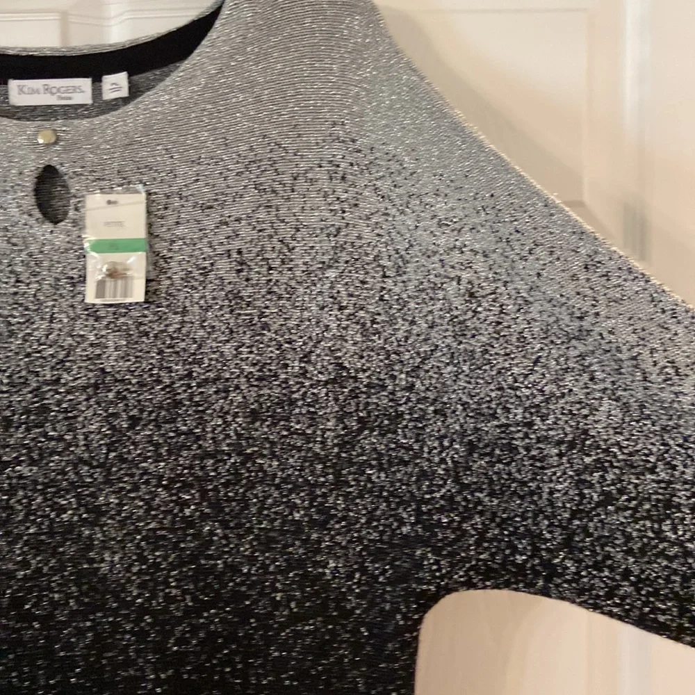 Beautiful Kim Rogers Shirt size PL brand new with tags color silver and black - Picture 5 of 12